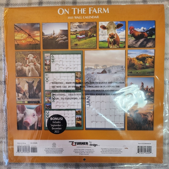 On the Farm 2023 Wall Calendar Sealed Brand New NWT Amazing Life-Like Pictures - Picture 4 of 9